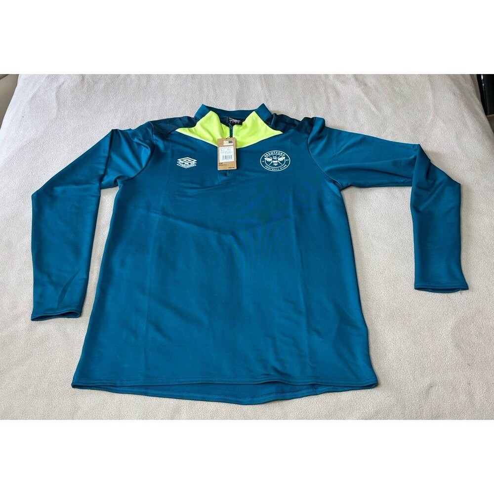 New Brentford FC Umbro Pro Training 1/4 Zip Long Sleeve Pullover Size XL Green
